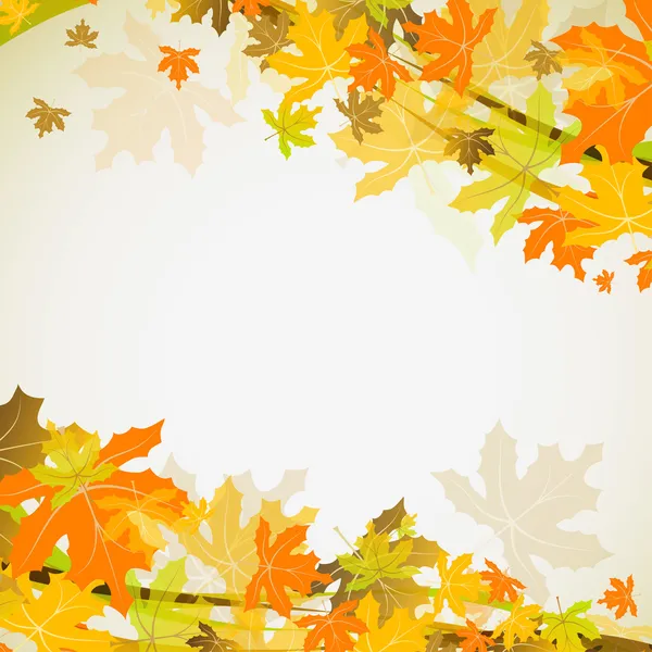 Maple herfst achtergrond, vector — Stockvector