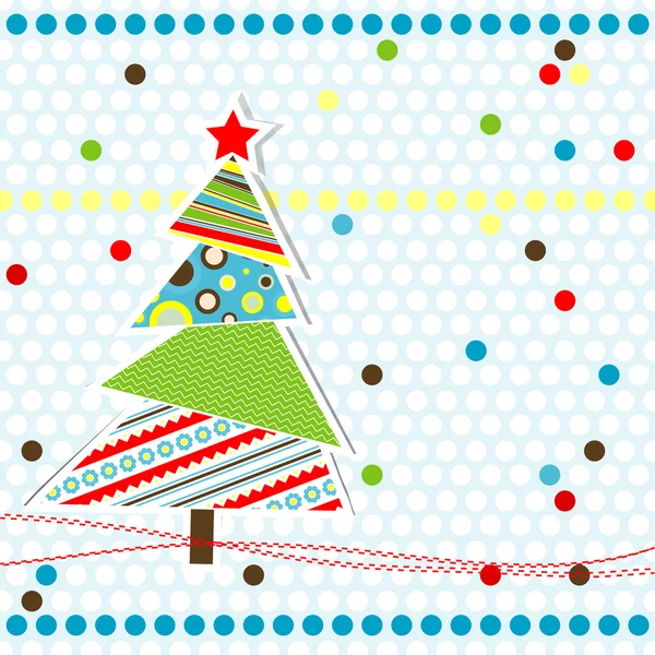 Sjabloon christmas wenskaart, vector — Stockvector