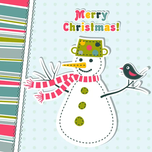 Sjabloon christmas wenskaart, vector — Stockvector