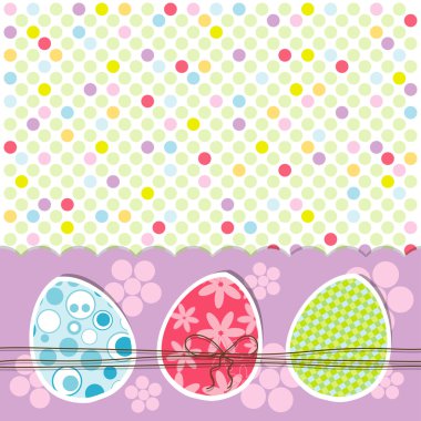 Şablon Paskalya tebrik kartı, vektör
