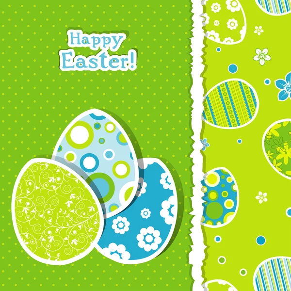 Tarjeta de felicitación de Pascua plantilla — Vector de stock