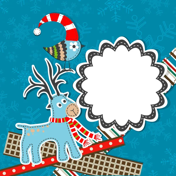 Sjabloon christmas wenskaart, vector — Stockvector