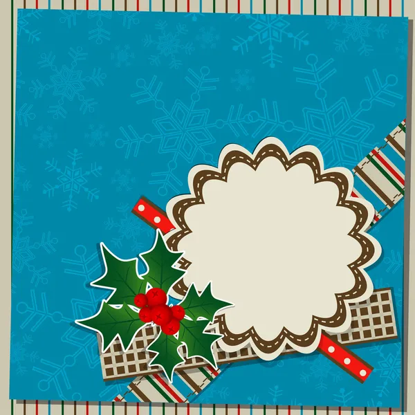 Modèle carte de voeux de Noël, vecteur — Image vectorielle