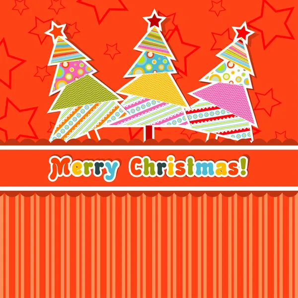 Template christmas greeting card, vector — Stock Vector