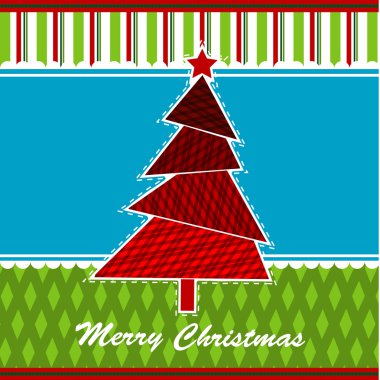 Şablon Noel tebrik kartı, vektör