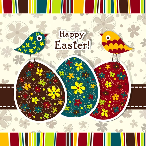 Template Easter greeting card, vector — Wektor stockowy