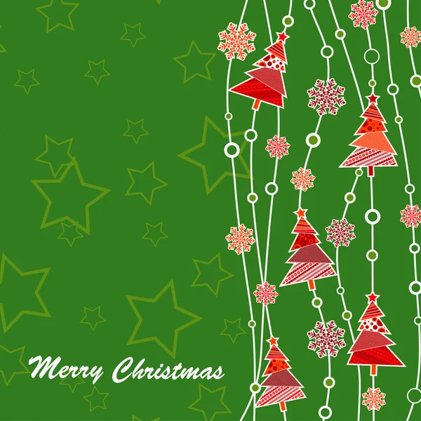 グリーティング カード クリスマス テンプレート — ストックベクタ