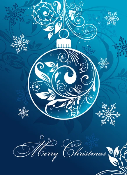 Christmas card with an ornament, vector — Stock Vector
