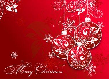 Noel kartı bir süsleme ile vektör