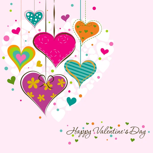 Template Valentine greeting card, vector — Stock Vector