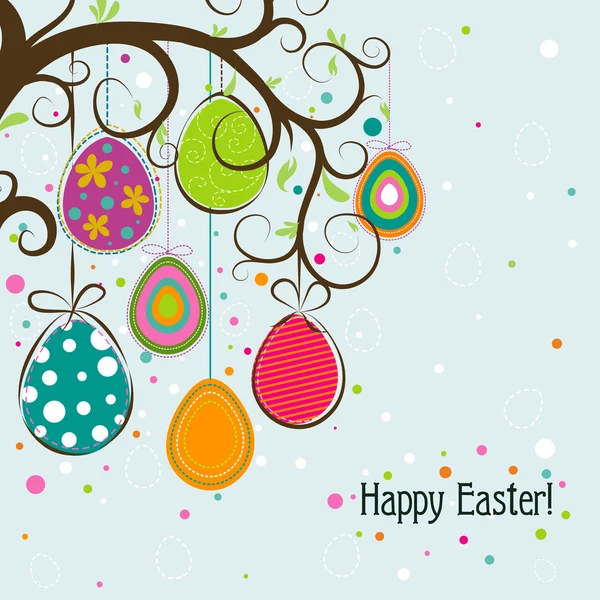 Template Easter greeting card, vector — Stock Vector