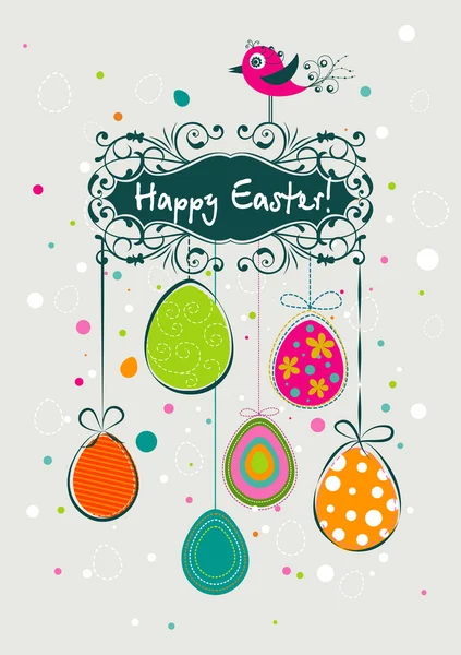 Template Easter greeting card, vector — Stock Vector