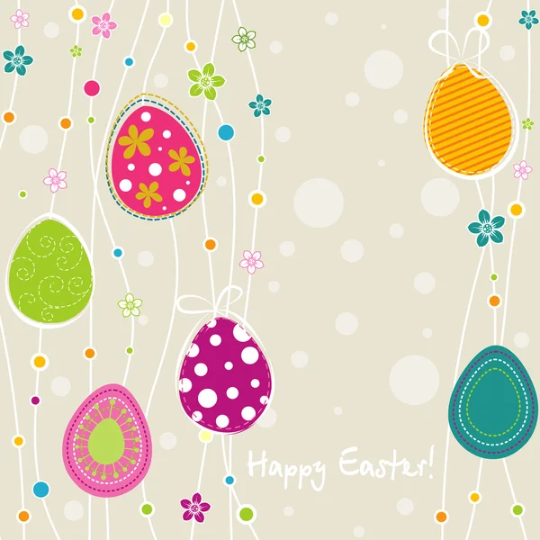 Template Easter greeting card, vector — Stock Vector