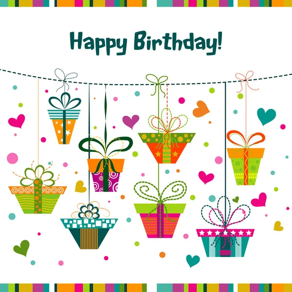 Tarjeta de felicitación de plantilla, vector — Vector de stock