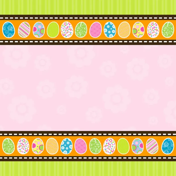 Modèle Carte de vœux de Pâques, vecteur — Image vectorielle
