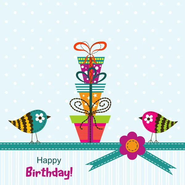 Tarjeta de felicitación de plantilla, vector — Vector de stock