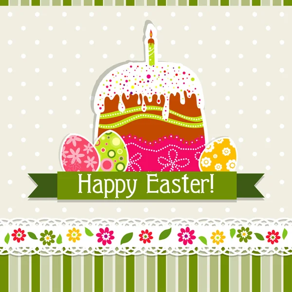 Template Easter greeting card, vector — Stock Vector