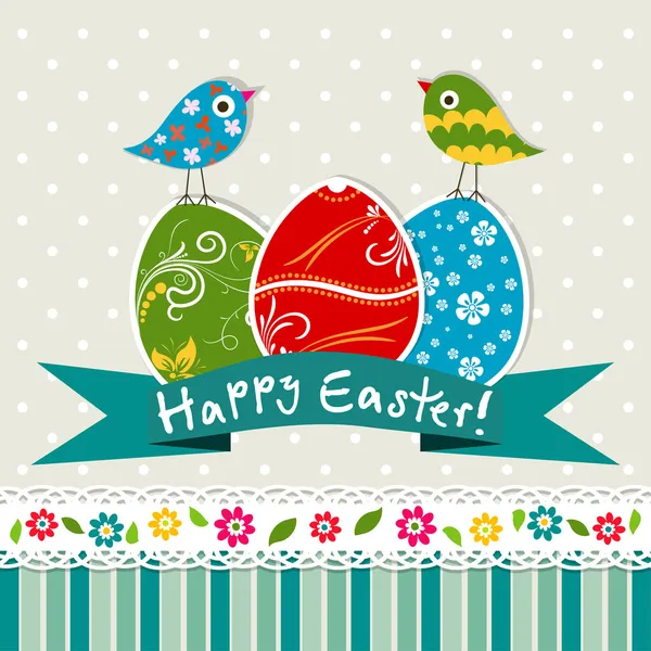 Template Easter greeting card, vector — Wektor stockowy