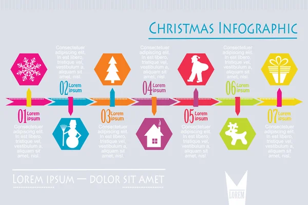 Χριστούγεννα infographic, διάνυσμα — Διανυσματικό Αρχείο