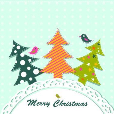 Şablon Noel tebrik kartı, vektör 