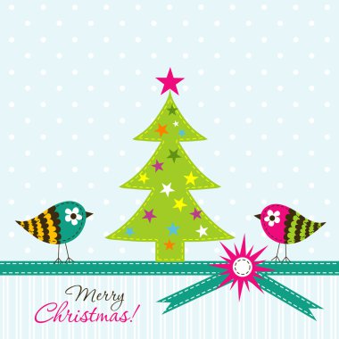 Şablon Noel tebrik kartı, vektör