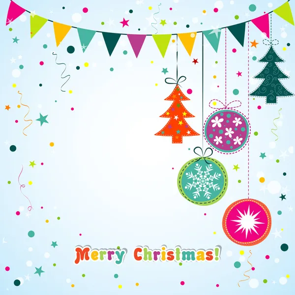 Template Christmas greeting card, vector — Stock Vector