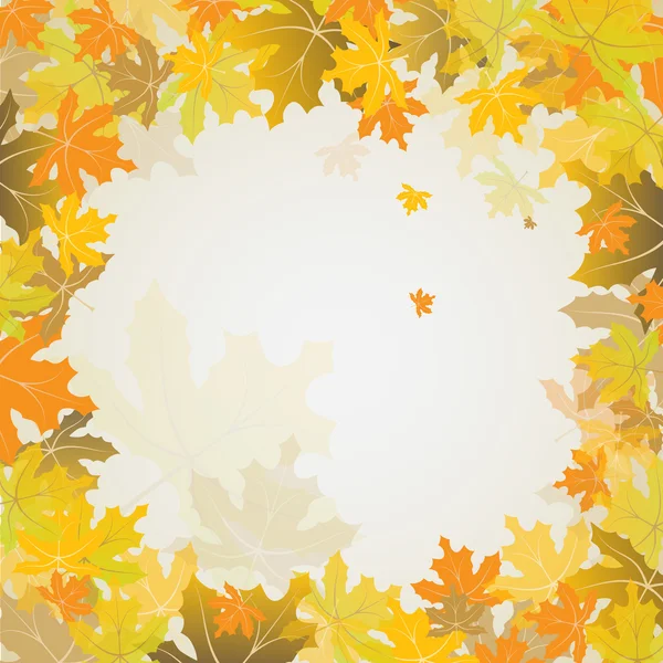 Maple herfst achtergrond, vector — Stockvector