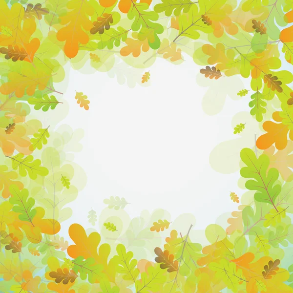 Oak autumn background, vector — Stock Vector