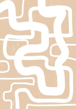 Soyut klasik baskı boho minimalist duvar sanatı soyut ev dekorasyonu çiçek desenli sanat vektörü