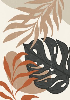 Gün batımının ortalarında boho minimalist basılabilir duvar sanatı soyut ev dekoru güneş desenli bohem sanat eserleri, vektör