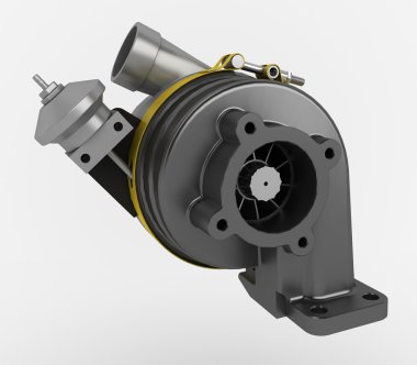 Beyaz arka plan üzerinde izole Turbo