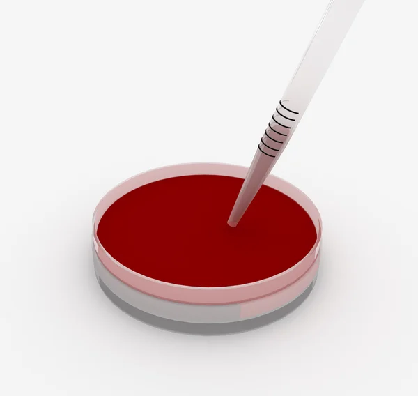 Ανάλυση ενός δείγματος αίματος — Φωτογραφία Αρχείου