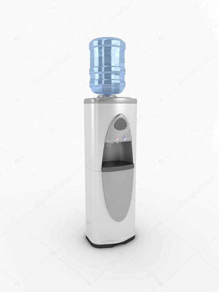 Office water dispenser. Isolated on white background.