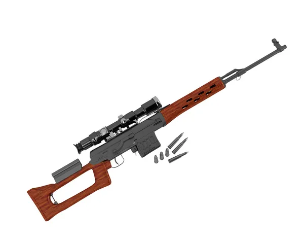 Scharfschützengewehr svd von Dragunov mit optischem Visier — Stockfoto