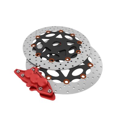 fren disk ve kırmızı aleti