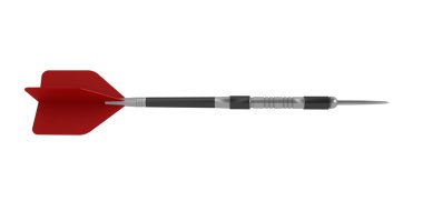 Beyaz arka plan üzerinde Dart oku