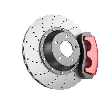 fren disk ve kırmızı aleti