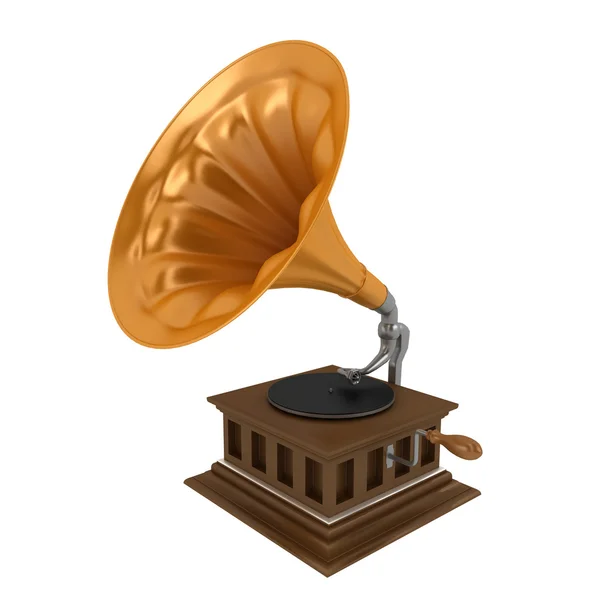 Gramophone isolated on white background — Stock Photo, Image