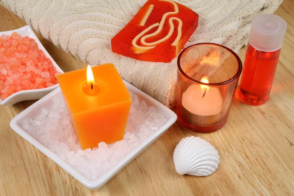 Orange spa stilleben — Stockfoto