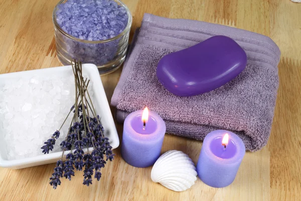 Violet spa therapy — Stock Photo, Image