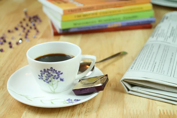 Café y libros — Foto de Stock