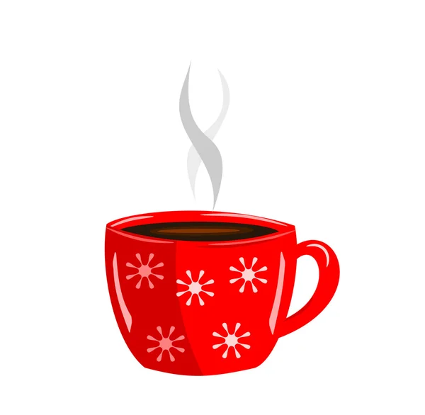 Tasse de café rouge — Image vectorielle