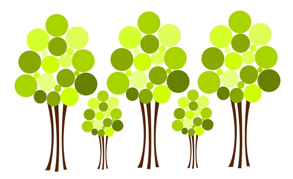 Trees in park — Stock Vector