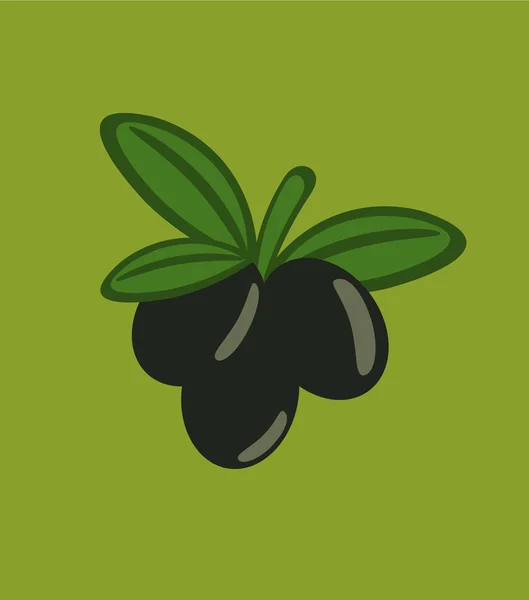 Aceitunas negras — Vector de stock