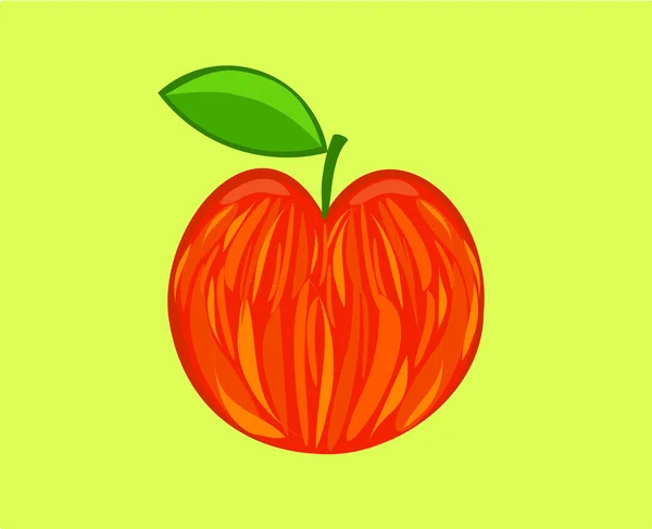 Apple geschilderd — Stockvector