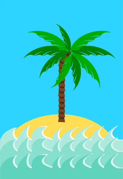 Desert island — Stock Vector