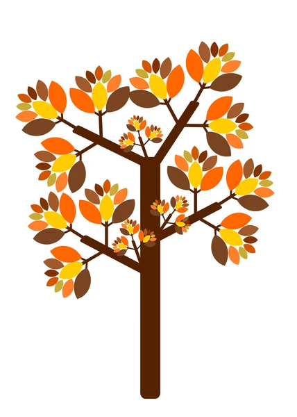 Ilustración del árbol de otoño — Vector de stock