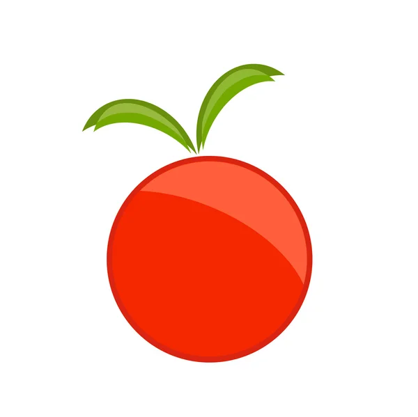 Red apple symbol — Stock Vector