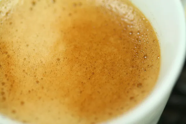 Italian real espresso macro — Stock Photo, Image