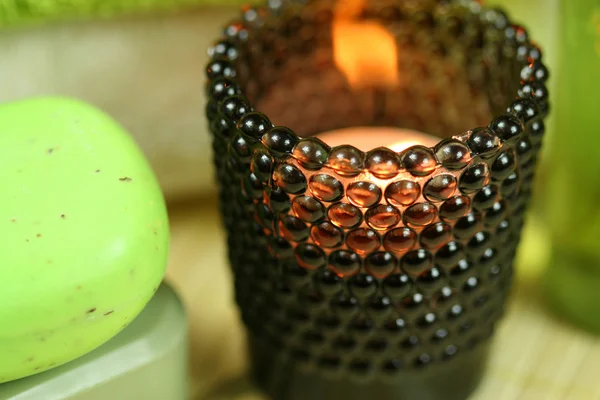 Soporte Tealight en spa — Foto de Stock